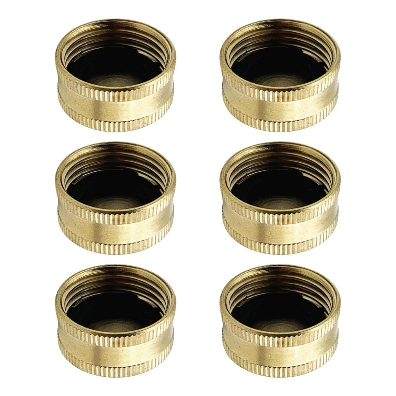 Set Of 6 Solid Brass Propane Tanks Protector Caps refilling  Propane Caps Ensures Leak Free Storage Quick Installation