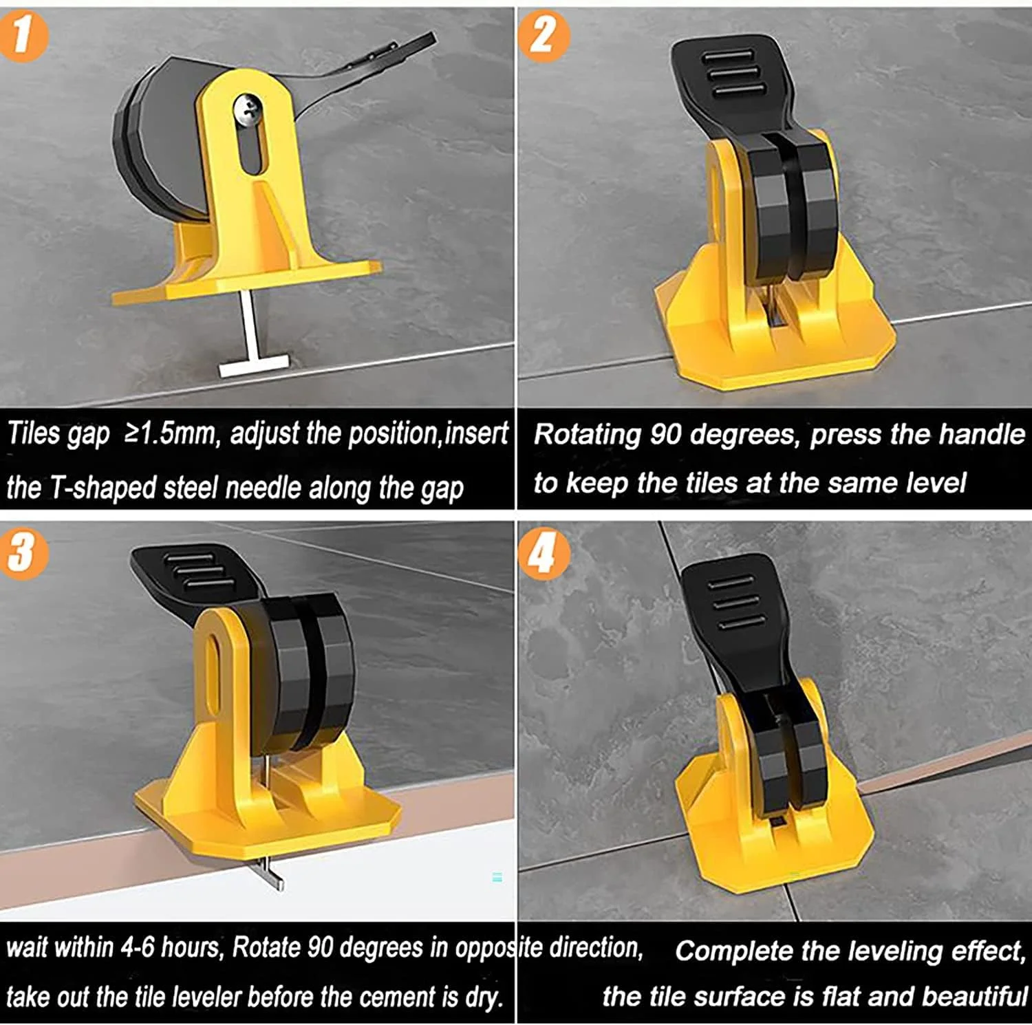 Reusable Tile Leveling System For Floor Tiles Hand Tile Leveling Device Construction Tool Parts Set