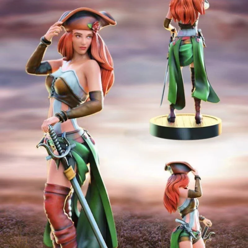 

Pirate Girl Resin Figure Model Kit 1/24 Scale Unassembled Unpainted Toy