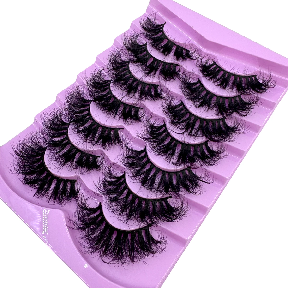7 Pairs Fluffy Lashes 10-25mm 3D Mink Lashes Long Thick Natural False Eyelashes Wholesale Lashes Vendors Makeup Mink Eyelashes view 3