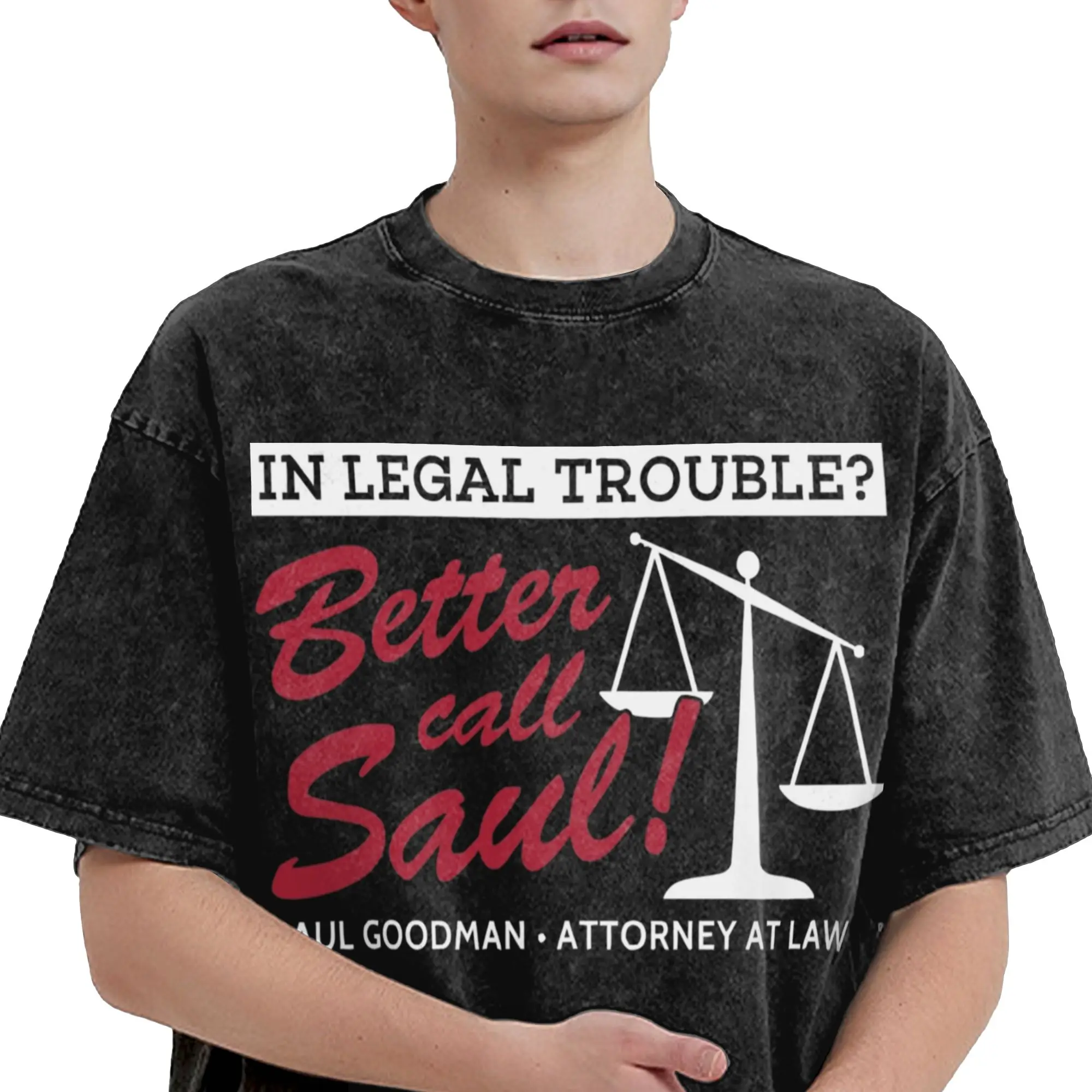 Better Call Saul T Shirt Hip Hop Washed 100% Cotton Oversize T-Shirt  Casual for Men Women Tops Streetwear Printed Tees