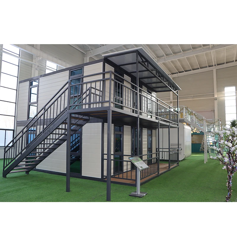 Modern Customized Double-layer Folding House - 30FT Expanded 3 Bedrooms Kitchen Bathroom Composite Material Villa