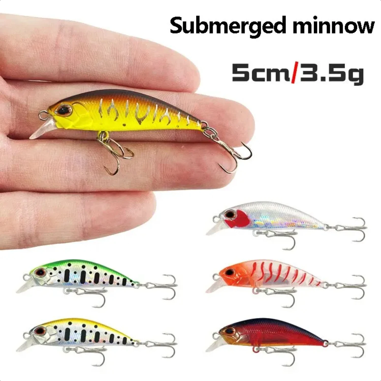 

Enhance Your Fresh Water Fishing Experience with Multi-Color ABS Bionic Luya Hard Bait Submerged Minnow Hook for Boat Fishing