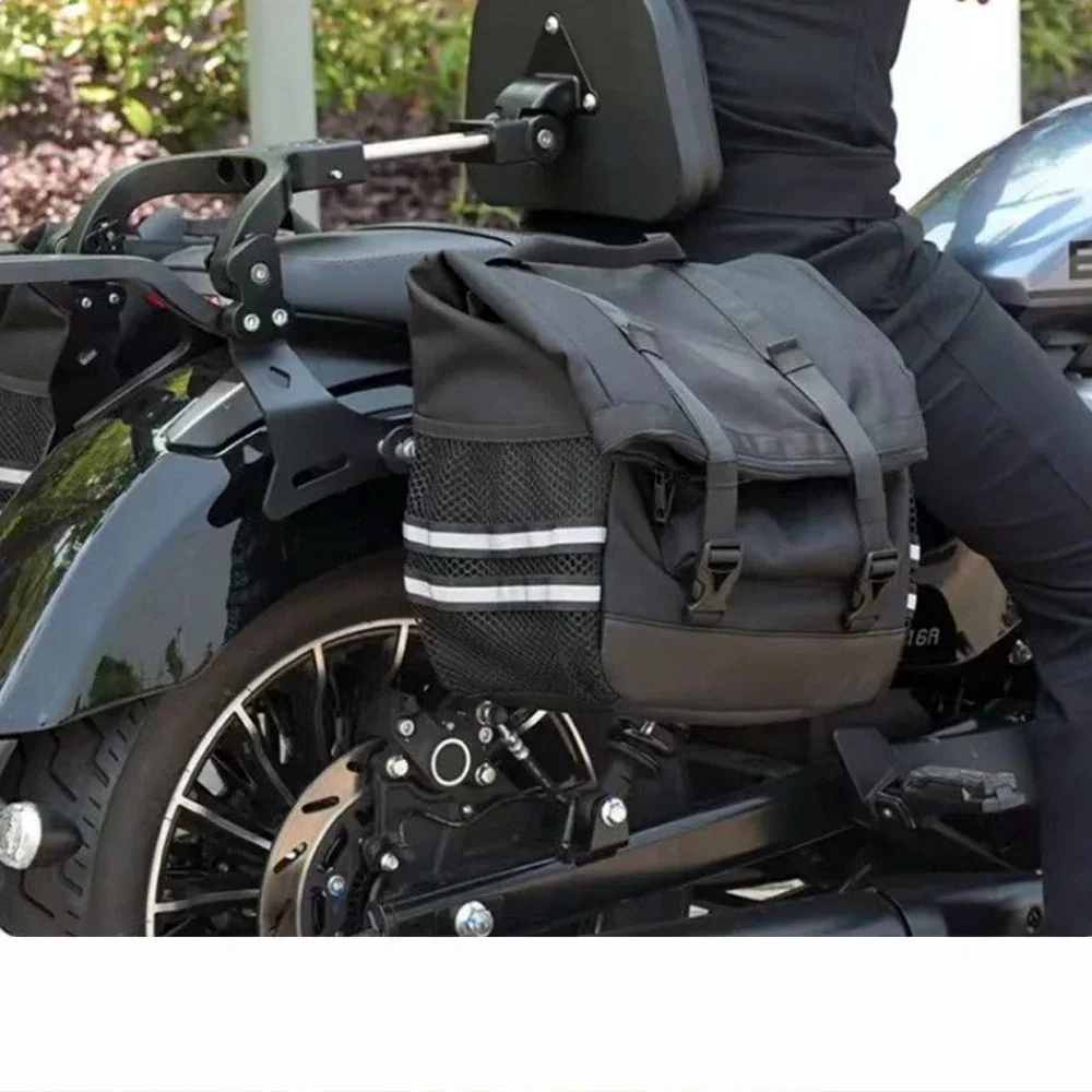 Vulcan 650 quick release edge bag For Kawasaki Vulcan S 650 modification high-quality leather edge bag waterproof canvas bag