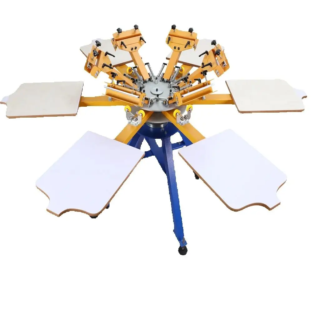 Serigraphy 6 Color 6 Station Screen Printing Machine