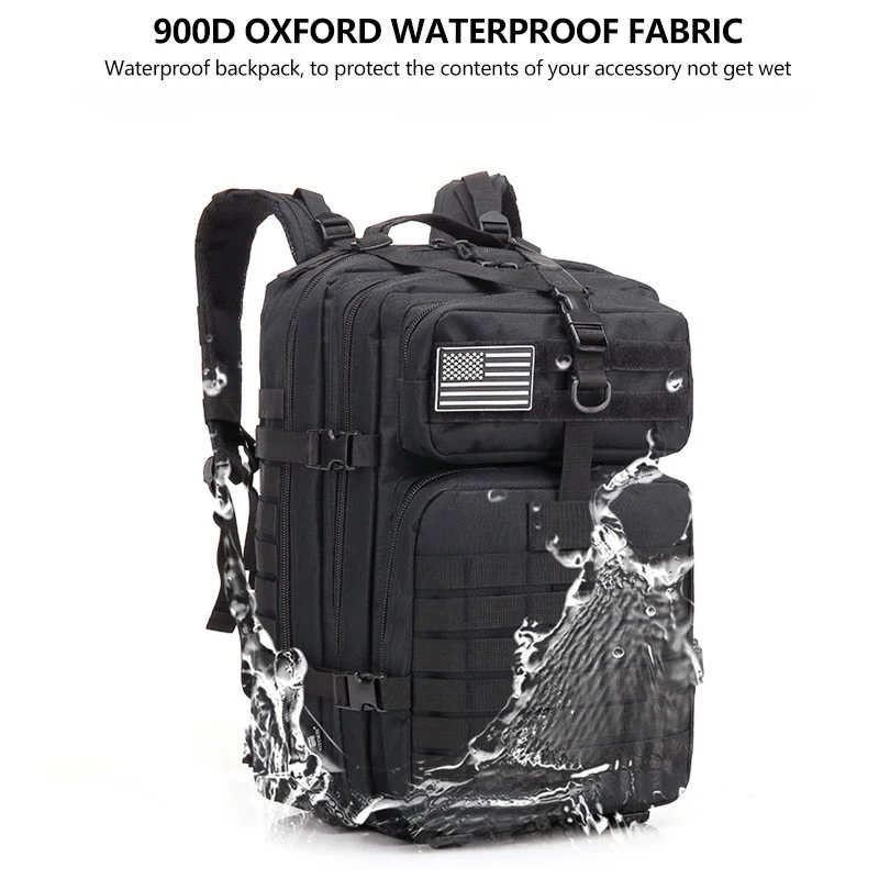 Camouflage 3P Tactical Molle Shoulder Backpack Men Hiking Camping Outdoor Sport Bag Military Army Attack Bag