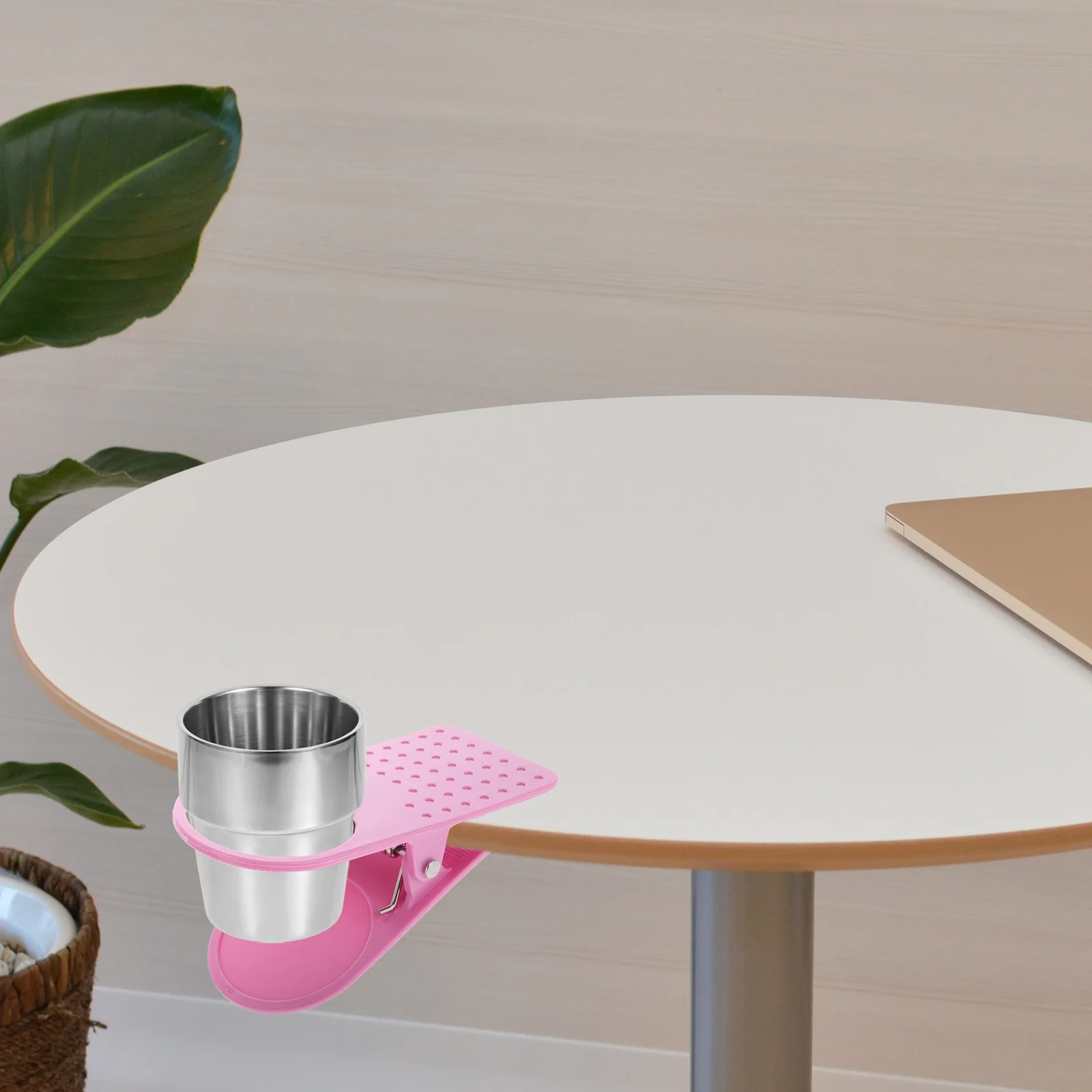 

Cup Holder Clip Table Clamp 16x7 5x3cm Plastic Stainless Steel Home Office Restaurant Beverage Holders