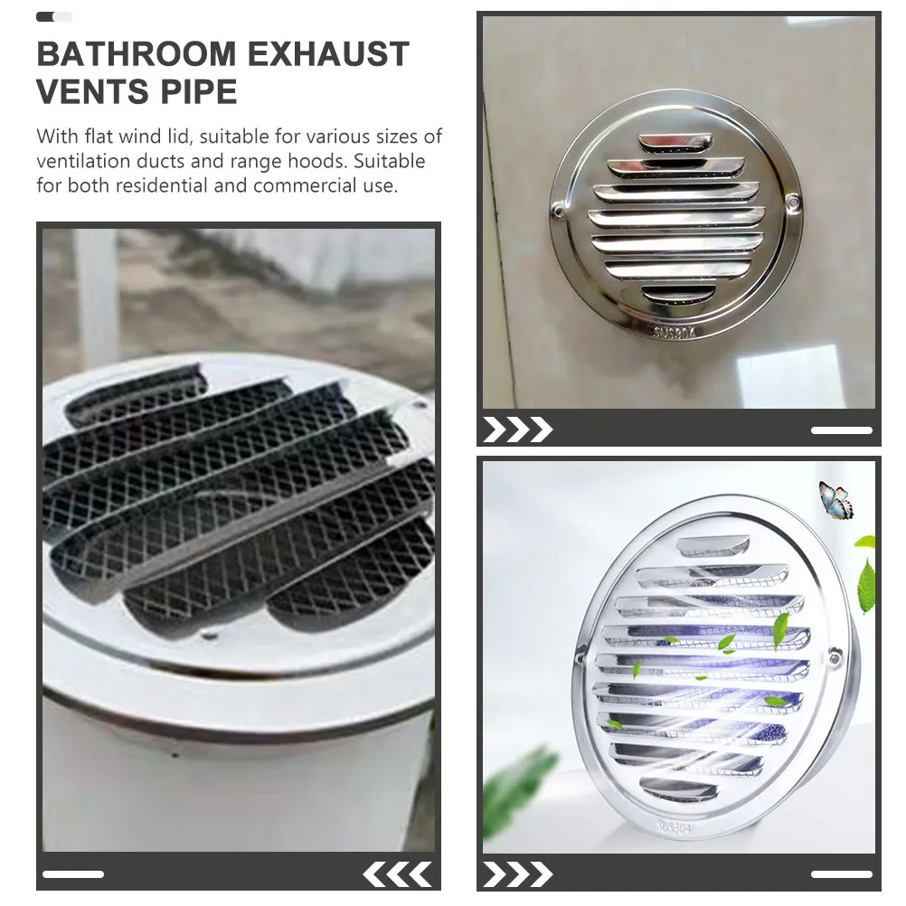 

Защитная крышка из нержавеющей стали для вытяжки, ветрозащитная, водонепроницаемая, для круглых воздуховодов, защита от дождя и ветра