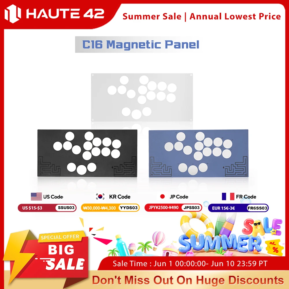 HautePad C16 /C16-S Leverless Controller Replaceable Magnetic Panel Aluminum Alloy And Frosted Panels 3 Colors For you to Choose