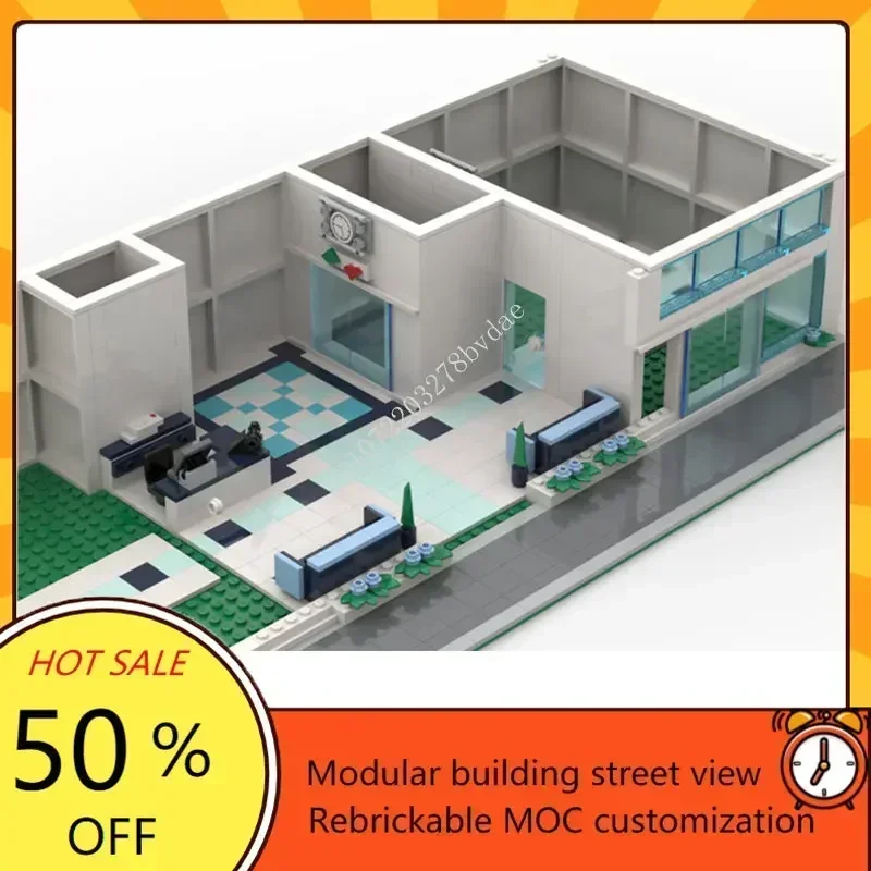 Classic & Modern Hospital Facades Modular MOC Creative Model Building Blocks Architecture DIY Education Assembly Model Toys Gift