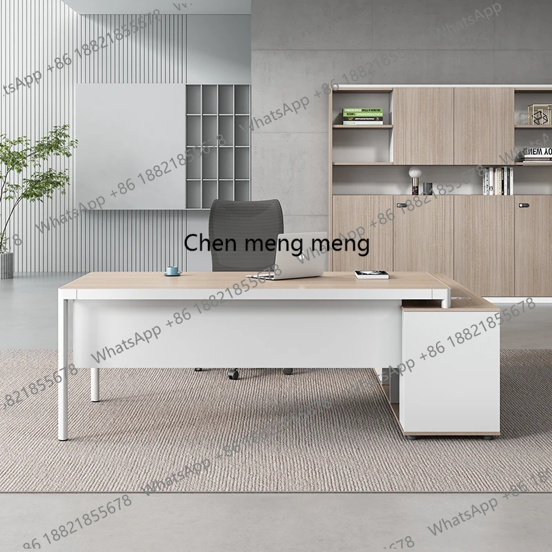 

Boss's desk is simple, modern supervisor's desk, large desk, president's office desk and chairs, office furniture