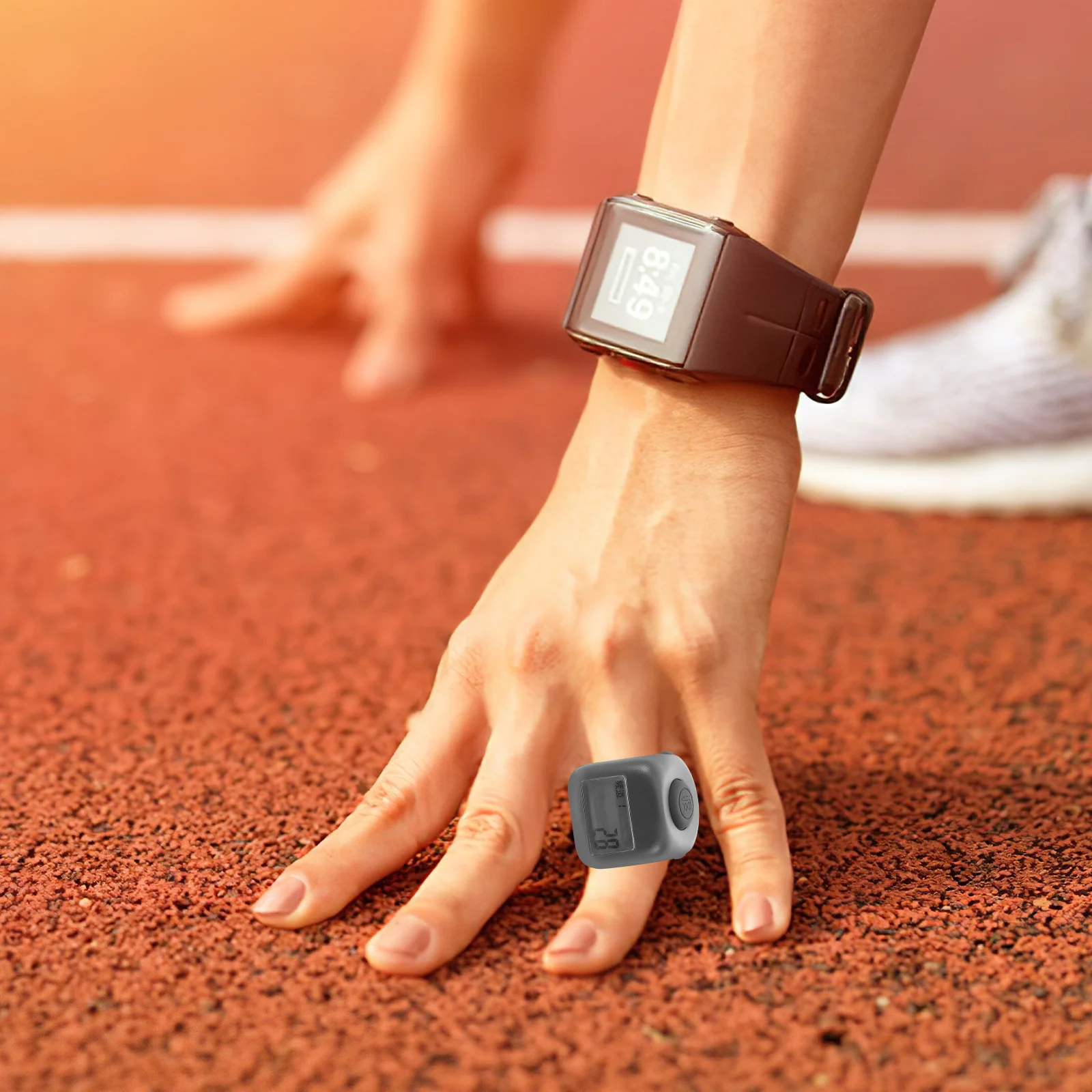 

1Set Electronic Counter Ring Counter with Luminous Digital Display for Workout Tally Inventory Portable Handheld