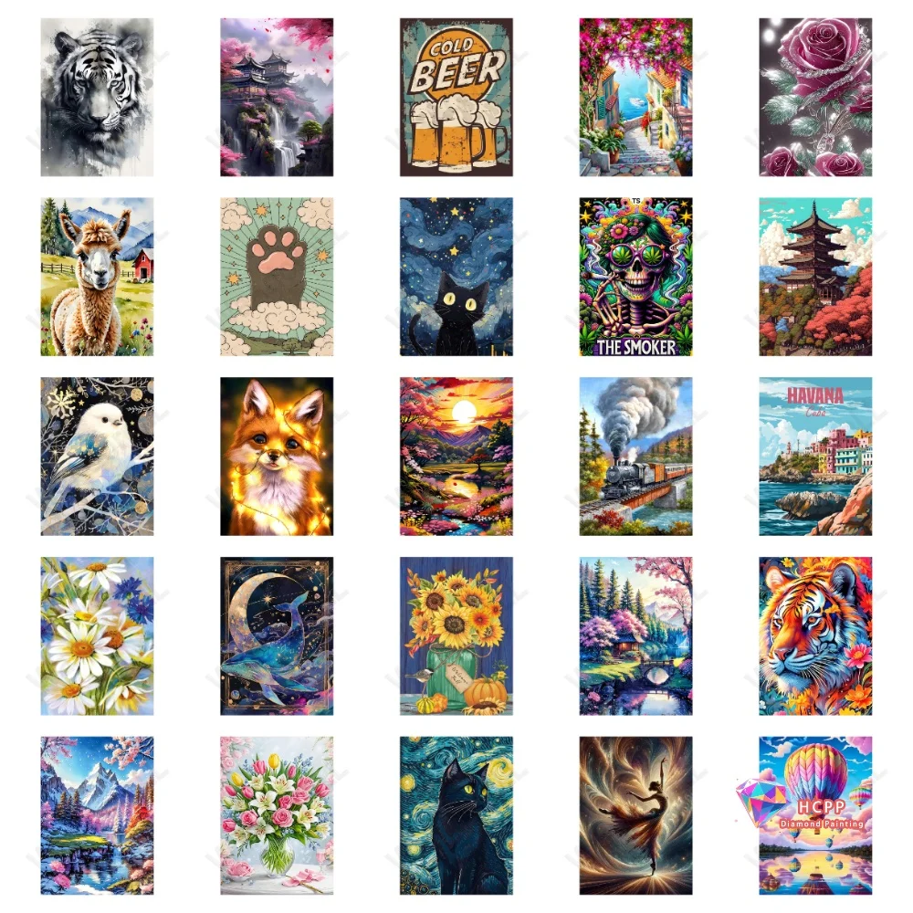 2026 Neue Mosaik 5D Diy Quadratische Runde Diamant Gemälde Kits Verschiedene beliebte Bilder Wand Kunst Bilder Diamant Kunst Malerei Kits