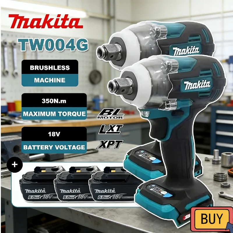 

Makita TW004G 630N.m Brushless Screwdriver Machine Cordless Electric Screwdriver 18V /20V Battery Rechargable Drill Driver
