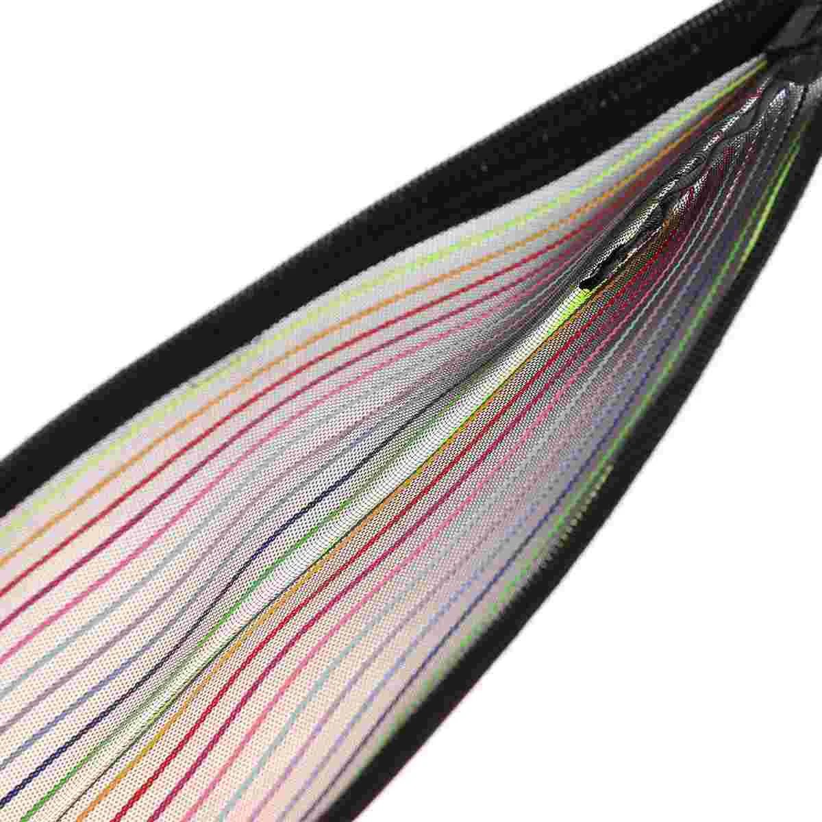 12 Stuks Clutch Bag Nylon Etui Kleurrijke Streep Etui Met Rits Regenboog Strepen Student