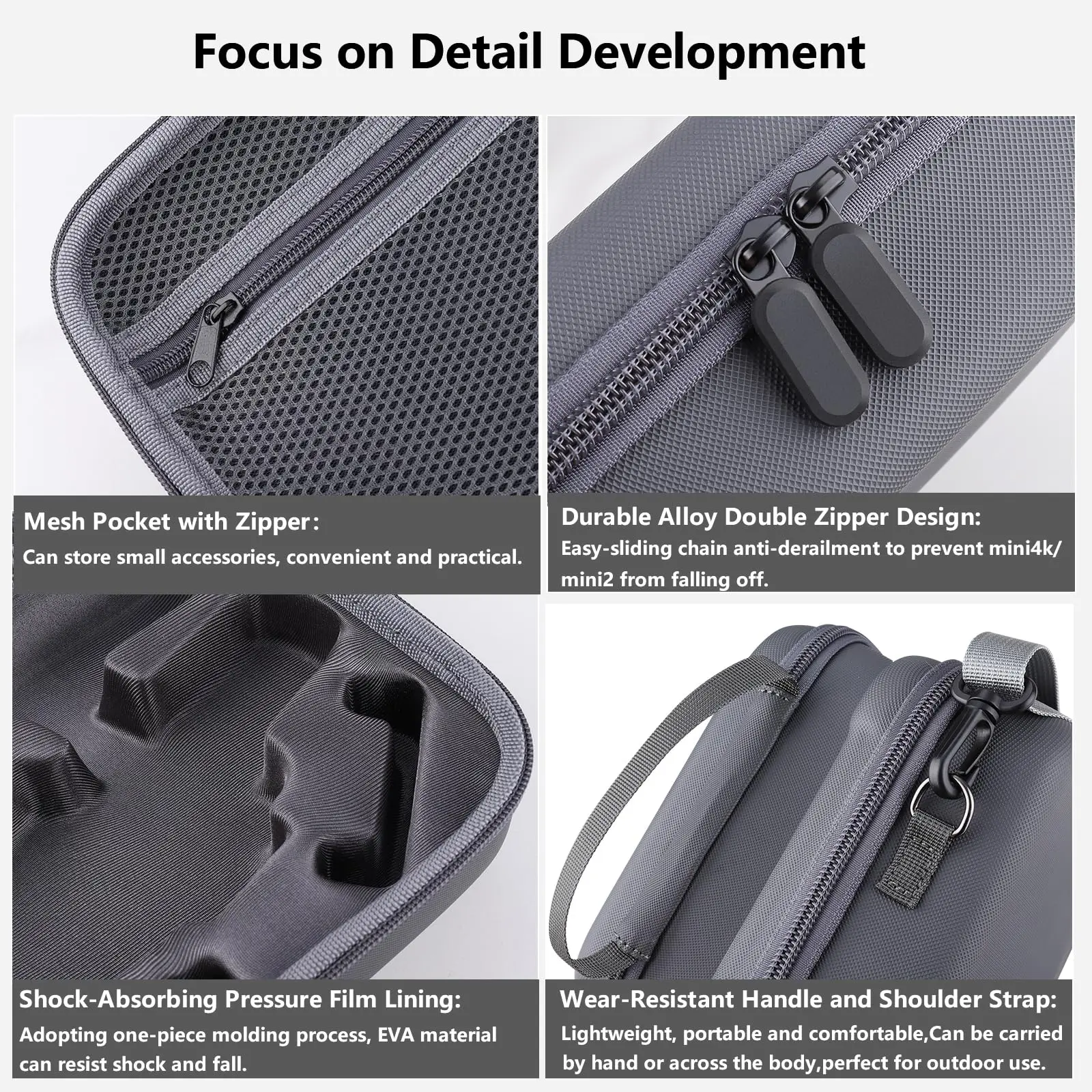 Travel Case for DJI OM 7P/ OM7 - Portable Storage Bag Hardshell Carrying Case Fits DJI Osmo Mobile 7/7P Accessory Case