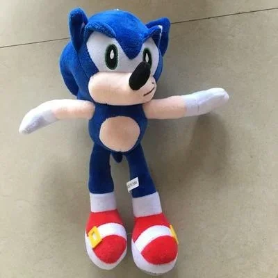 

28cm Sonic Action Figure Soft Toys Keychain Hedgehog Model Plush Toy Sofa Bedroom Decoration Children Birthday Gifts