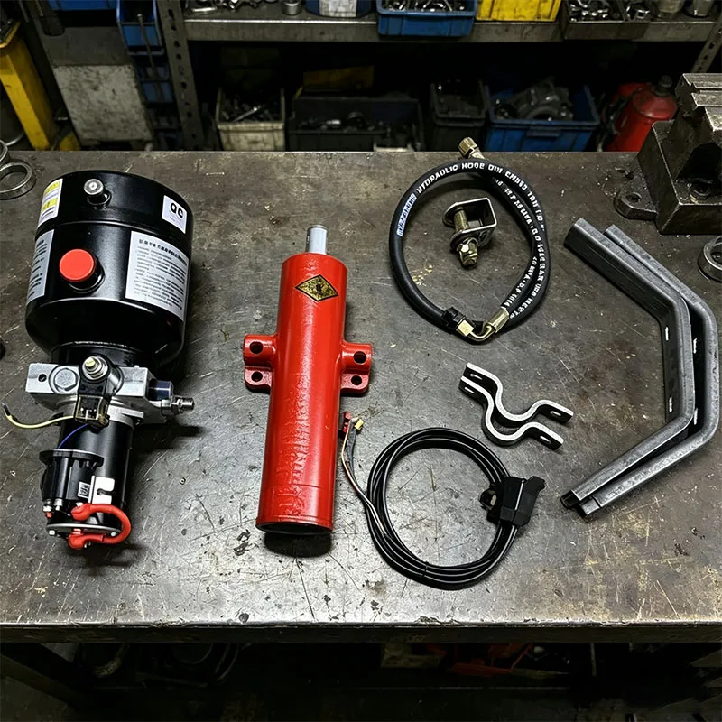 12V48V60V72V Dump Hydraulic Modification Parts Hydraulic Self Unloading Kit Electric Control Lift Electric Tricycle