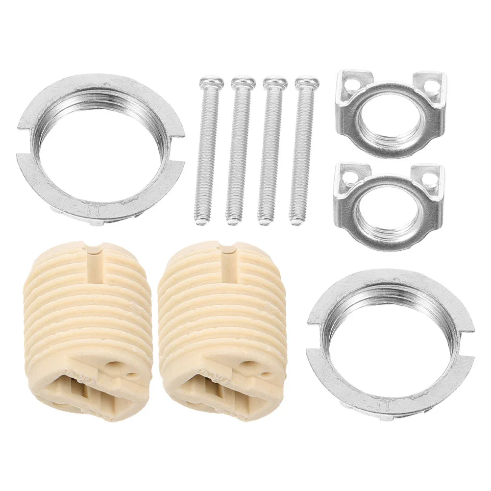 

2Pcs G9 Ceramic Candelabra Socket Sturdy Bulb Holder for Lamp Repair Lighting Fixture Compatible with G9 Lamps