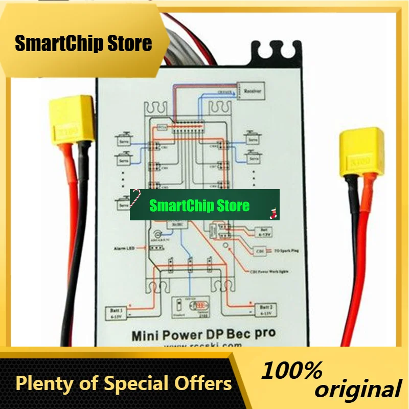 SmCpMini Power DP Pro 9 Channels Mini Servo Section Board Power Box With BEC For Gas Plane 4106