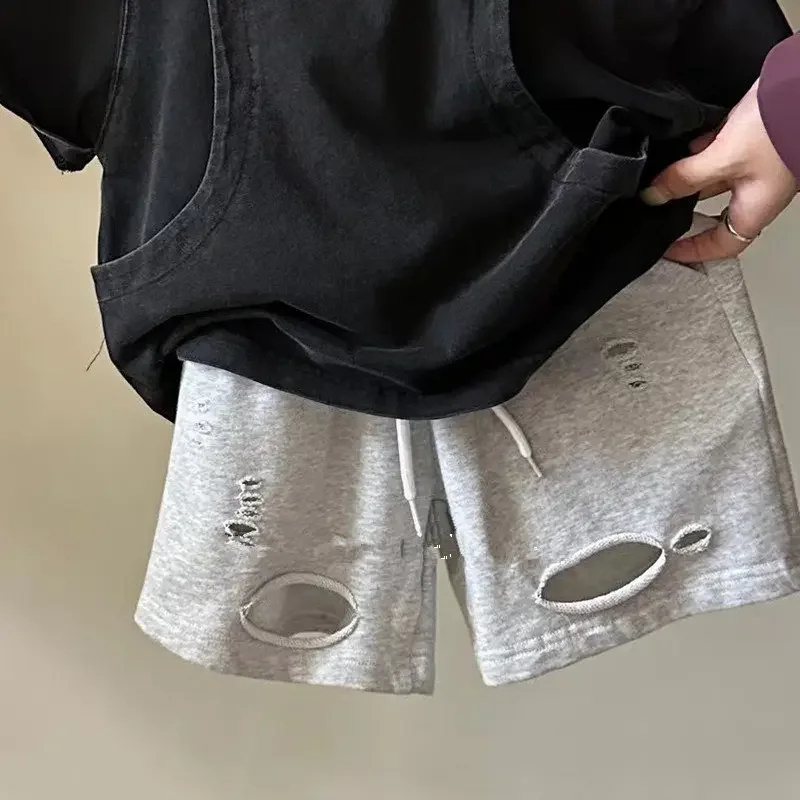 2025 New Spring Summer Kids Shirts Boy Fashion Korean Simple Style Casual Simple Style Cotton Baggy Cool