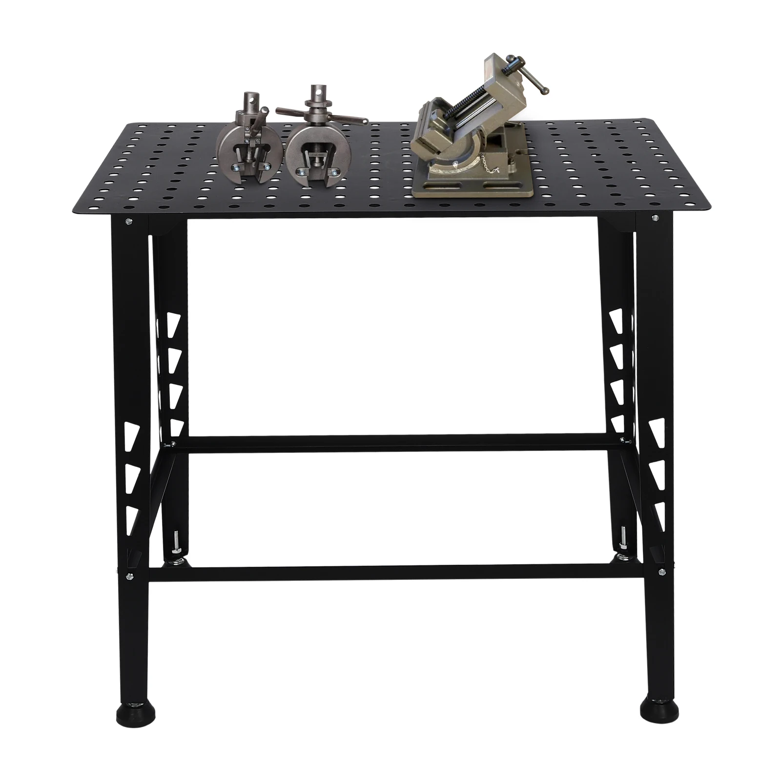 36x24'' 600lbs Load Welding Sawing Table Universal Work Table w/ Storage Tray and 4*Stop Bases