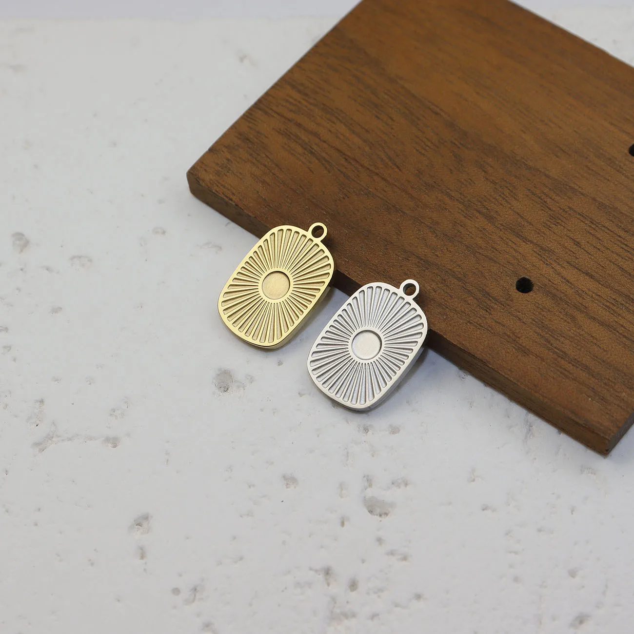 304L الفولاذ المقاوم للصدأ 5 قطعة مرآة البولندية مجوهرات الأزياء الإكسسوارات السحر DIY بها بنفسك الحرفية فراغ لوحة مقاوم للماء مضاد الأرجية #3