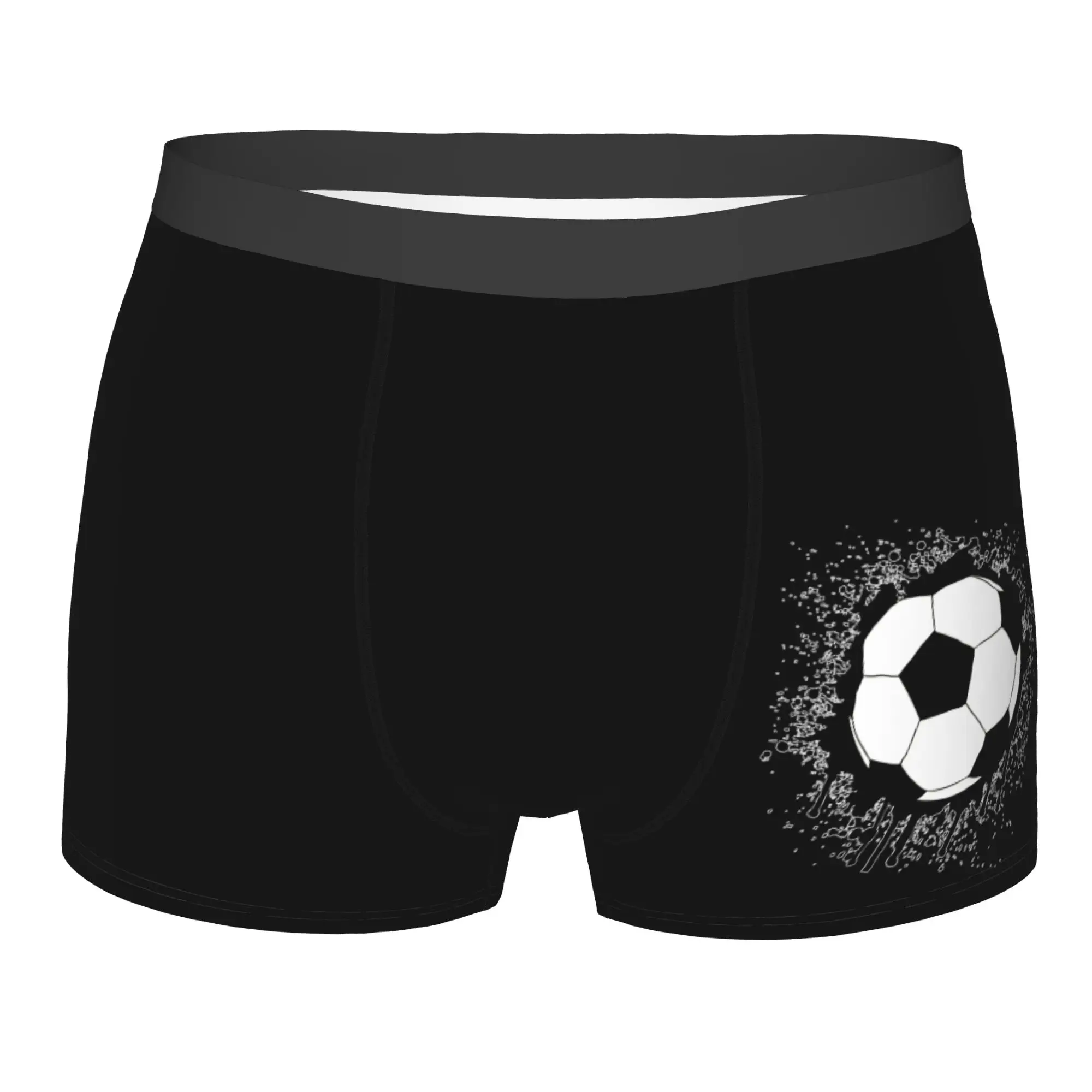 Custom Football Pattern Underwear Men Breathable Soccer Ball Lover Boxer Briefs Shorts Panties Soft Underpants For Male