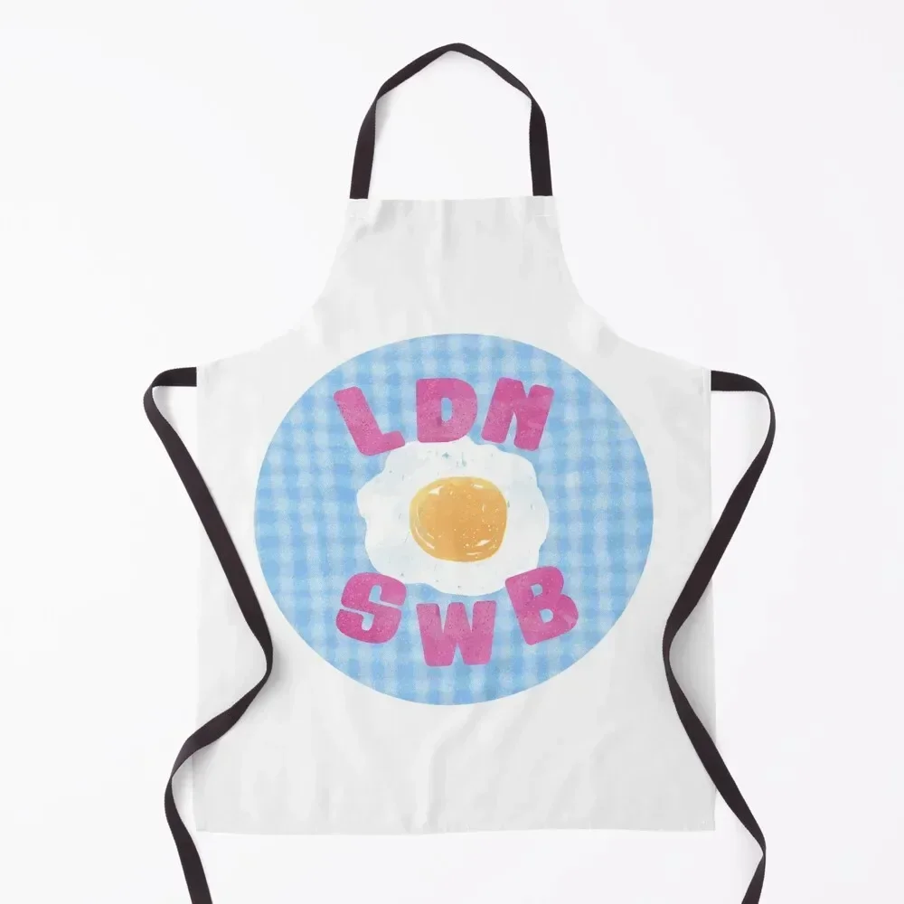 

London SW Breakfast Egg Logo Apron kindergarten teacher Home and kitchen products Barber Barista Apron