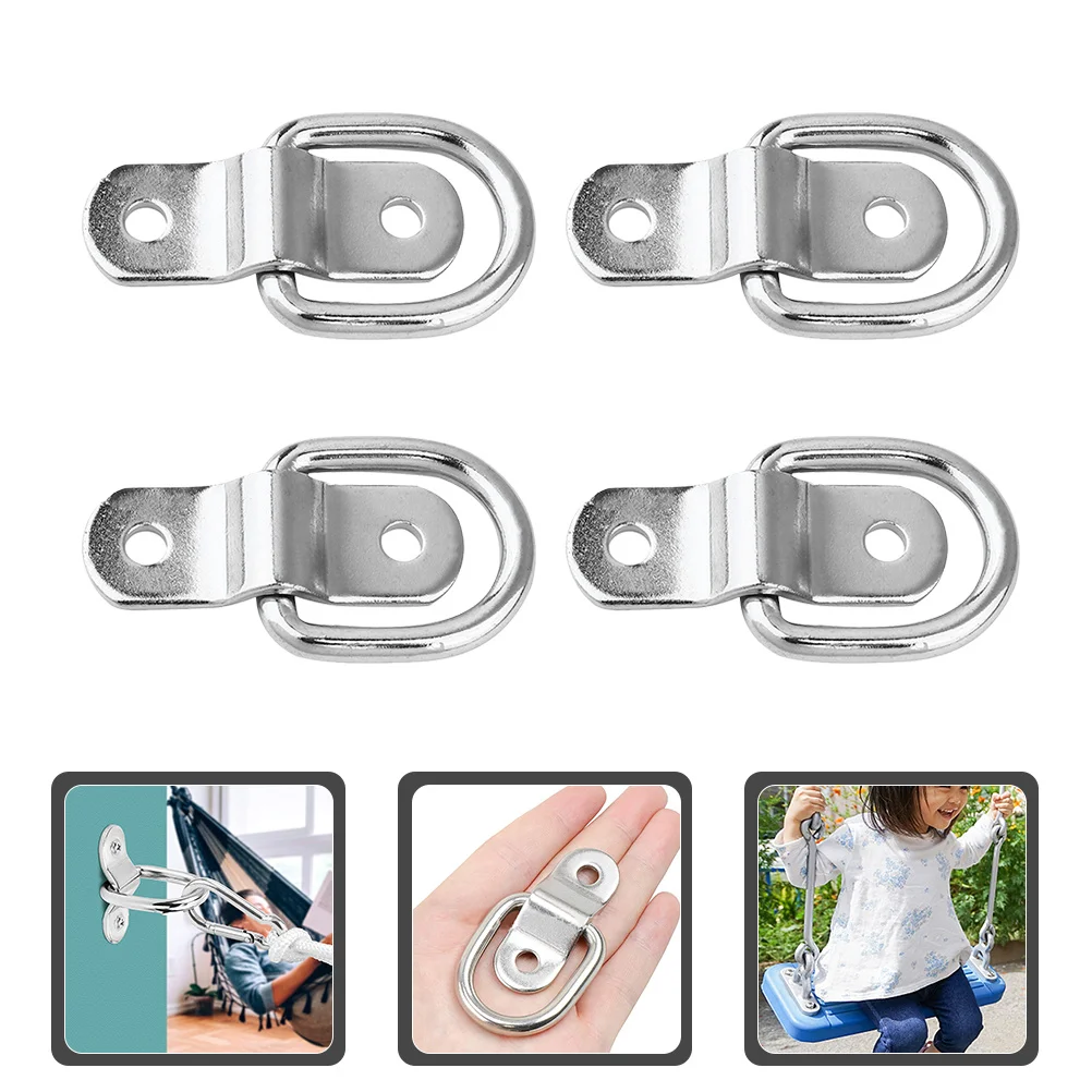 4 قطعة D علامات التبويب الحديد المجلفن أبازيم مقطورة شاحنة السرير التعادل أسفل المراسي بين قوسين التعادل أسفل مرساة #1