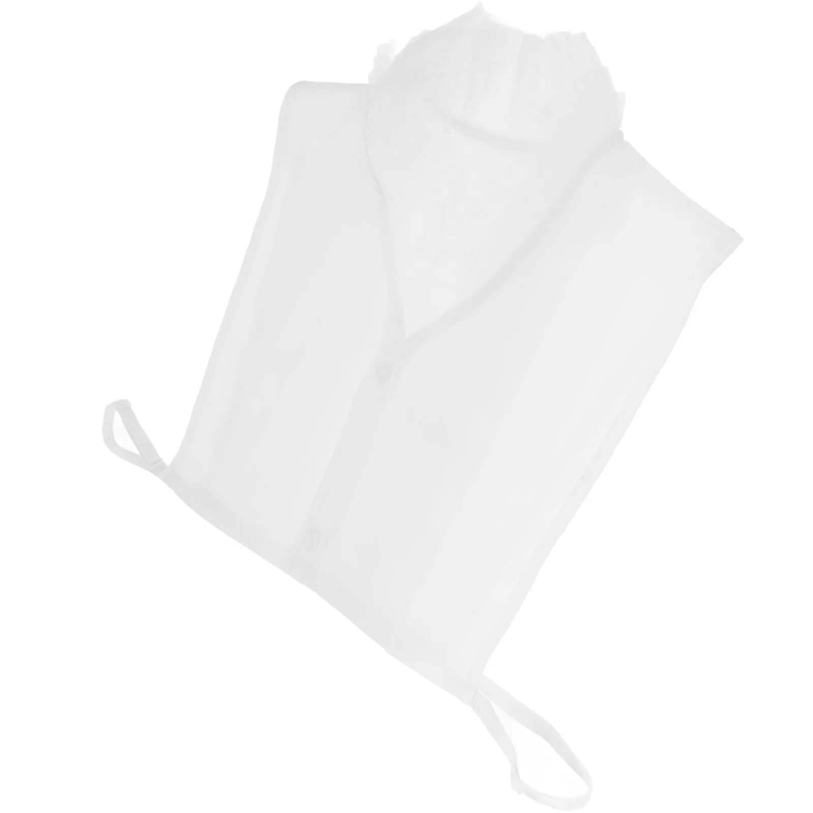 Camicetta mezza camicia finta floreale a forma di V Camicetta in chiffon staccabile con colletto alla coreana in pizzo da donna Accessorio a strati Abito caldo ed elegante