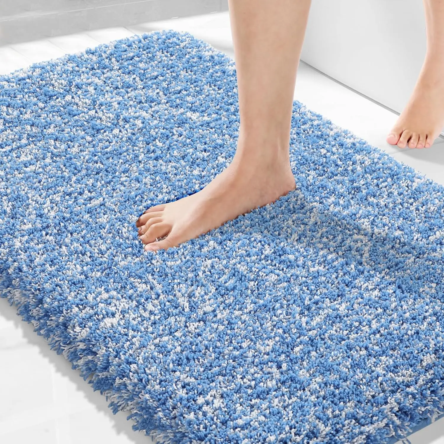

Bathroom Rugs Non Slip Washable 36x24, Ultra Soft and Water Absorbent Bath Mats, Plush Fluffy Shower Mat Outside, Luxur