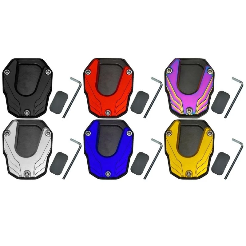 

Удлинитель подставки, алюминиевая опорная удлинительная пластина, аксессуары для мотоциклов, подставка для ног, боковая подставка, увеличительная пластина