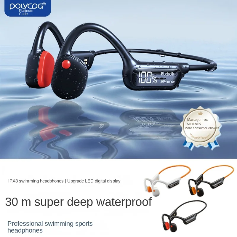 Platine BD-X10 conduction molécule Sans fil sauna téléphone étanche IPX8 32G mémoire dehors indolore Course natation Bluetooth casque