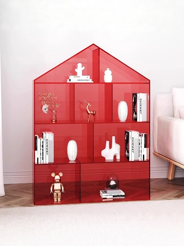 Multi-layer storage living room wall shelf bookshelf simple modern transparent acrylic home integrated floor creativity