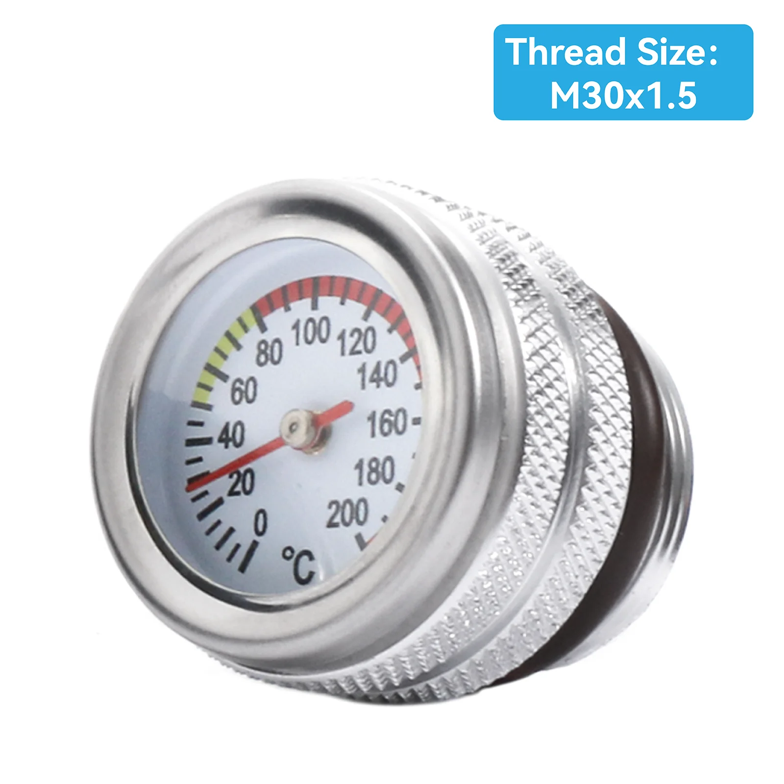 

Silver M30x1.5 M20x1.5 Motorcycle Engine Oil Temperature Gauge for 1987-1998 Kawasaki 650 Oil Gauge Gauge