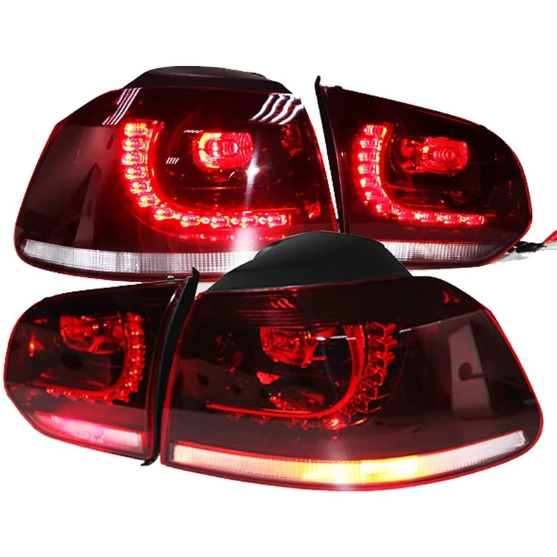 For VW Golf 6 MK6 LED Back Rear Lamps Taillights 2009 To 2012 Year TC