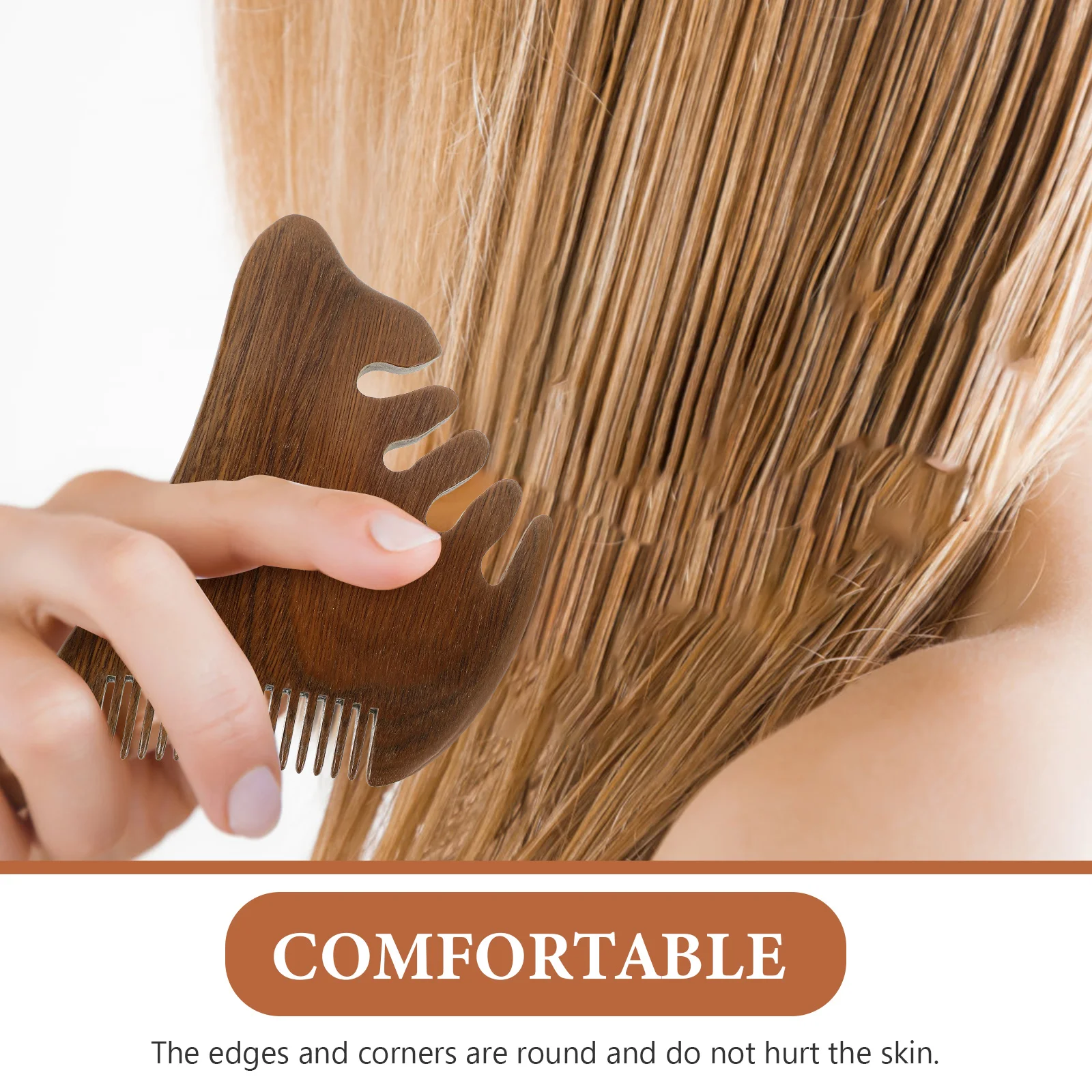 

Wooden Massage Comb Hair Scalp Massager Wide Teeth Portable Travel Styling Tool Durable High Density Perfect Gift