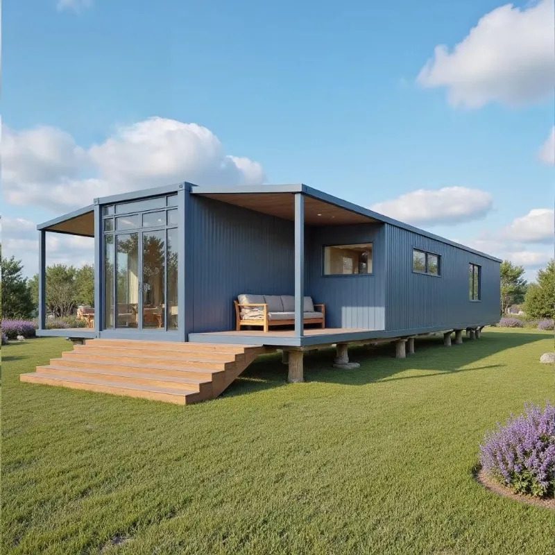 Scenic Foldable Container house soft exterior landscape match simple cabin for park tourist rest leisure activity space