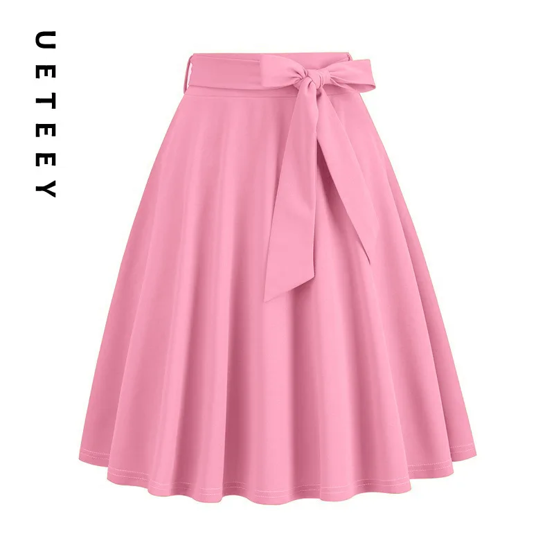 UETEEY Elegant Skirts for Women Europe and America Streetwear Casual Party Solid Lace-up Skirts 2024 New Spring Summer Skirts