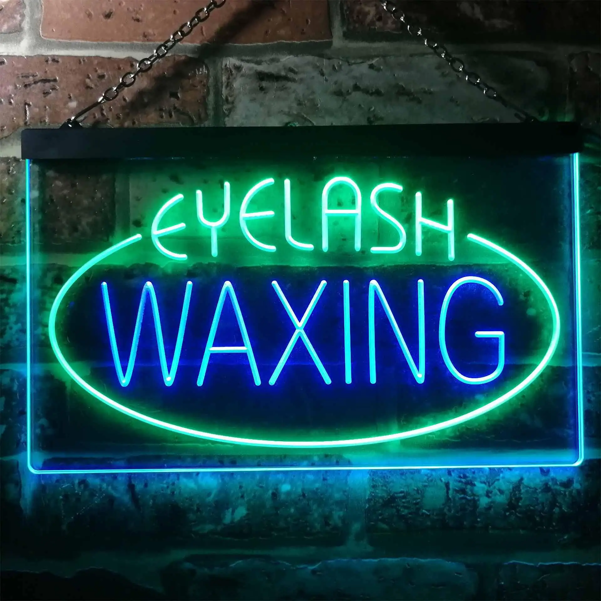 EYELASH. WAXING. Beauty Salon Dual Color Led Neon Sign st6-i2049