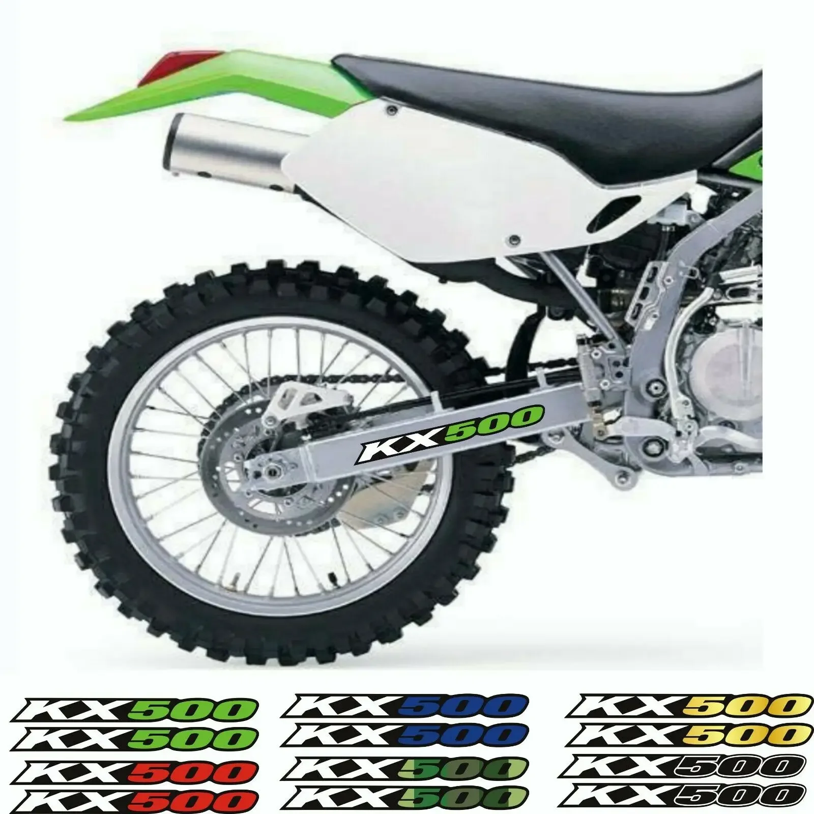 

Swingarm Stickers Air Box Tank Decals Reflection For KAWASAKI KX500 1983-2004
