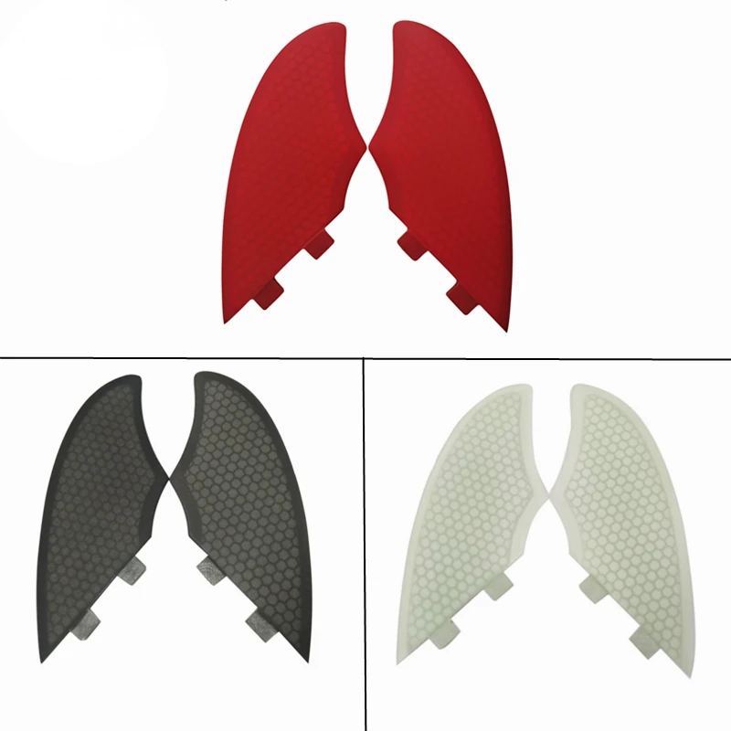 New UPSURF FCS TWIN Fins Double Tabs Fin Keel Fin 2 pcs/set Fiberglass Surfboard Accessories Fins