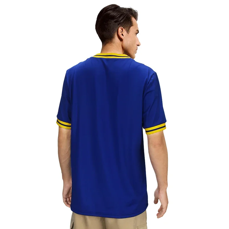 Taylor Cheerleader T-shirt Top Men TS Shake It Off Blue Yellow Cheerleading Outfits Halloween Party Concert Costume for Male