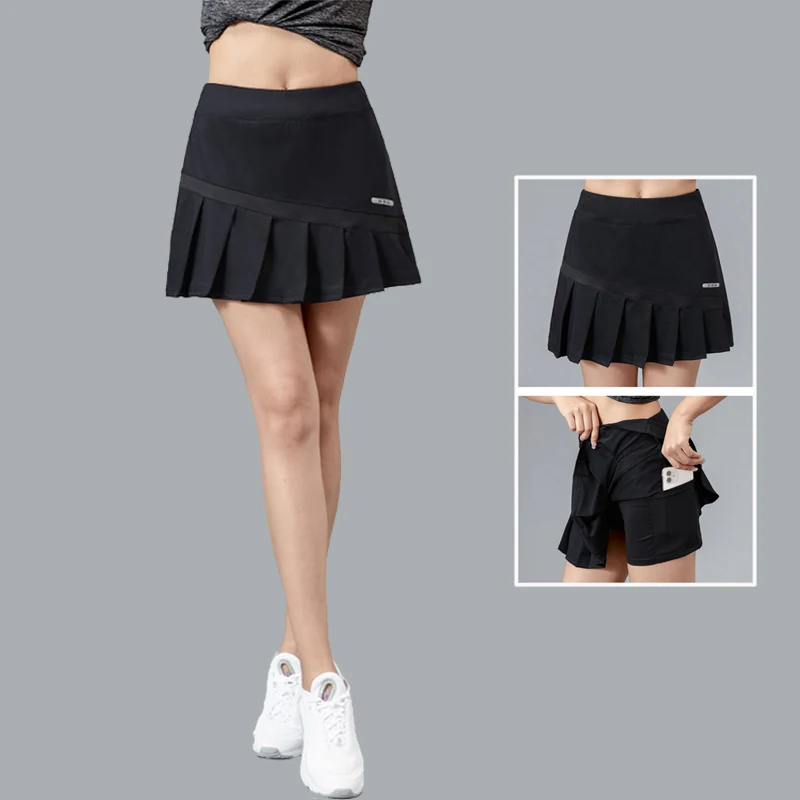 Women's Quick Dry Running Skirt Tennis Badminton Sportswear 2026 New Style Half-length Pleated Short Skirt Fitness Fan Gear