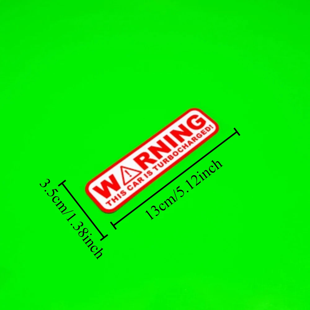 Warning Turbo Car Sticker Vinyl Decal Waterproof JDM Racing Turbocharger Graphic for Auto Window Red White Border Decor