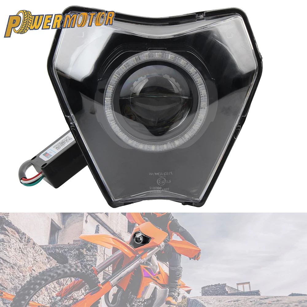 

Мотоциклетная фара «Ангельские глазки» с управлением через Bluetooth, грязевой велосипед, мотокросс, эндуро для KTM EXC SX XCW 150 250 300 450 2024 2025