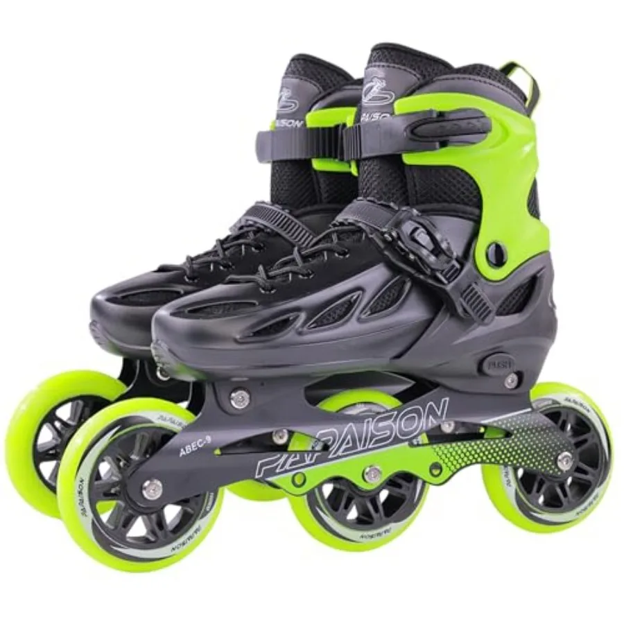 

Adult Adjustable Inline Skates for Men Women with 3 100mm Wheels, Outdoor Blades Female Male Fitness Speed Racing Skates, Rolle