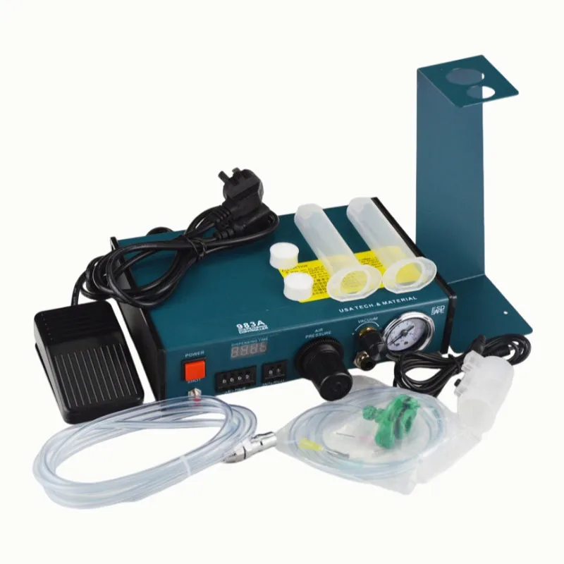 KOTUMY 983A Desktop Glue Dispenser, Automatic Fluid Controller with Vacuum Suction for DIY/Electronics, 220V/110V