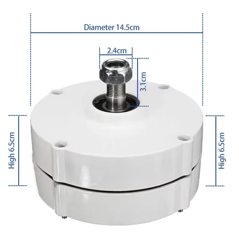 Imagem -04 - Gerador Elétrico de Ímã Permanente Gearless Phase 3kw 4kw 5kw 6kw Baixa Velocidade 24v 12v 48v ac Alternadores para Turbin de Água Eólica